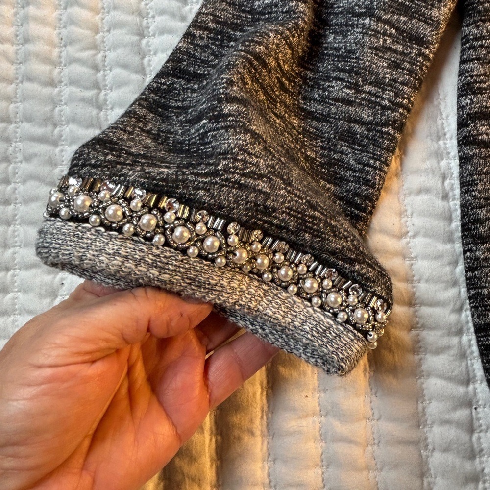 ✨ Express Embellished Knit Open-Front Cardigan | Size‎ L  Office Chic Minimalist - Picture 4 of 8